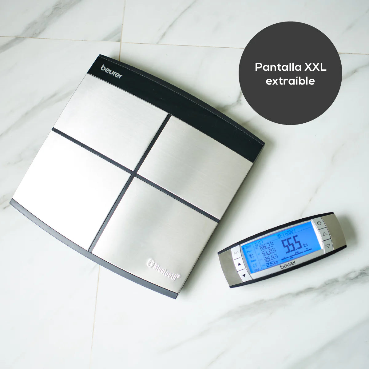 Báscula Diagnóstica BF105 de Cuerpo Completo con Bluetooth y 8 Electrodos para una Mayor Exactitud / BF105 Marcar Beurer