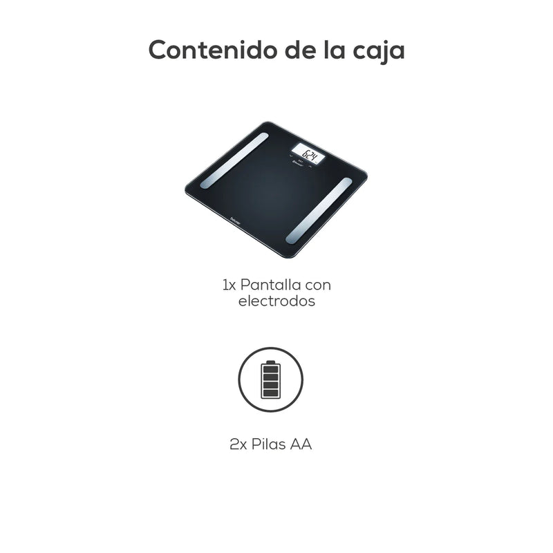 BASCULA DIAGNOSTICA PURE NEGRA. CAPACIDAD: 180 KG (BF600N)