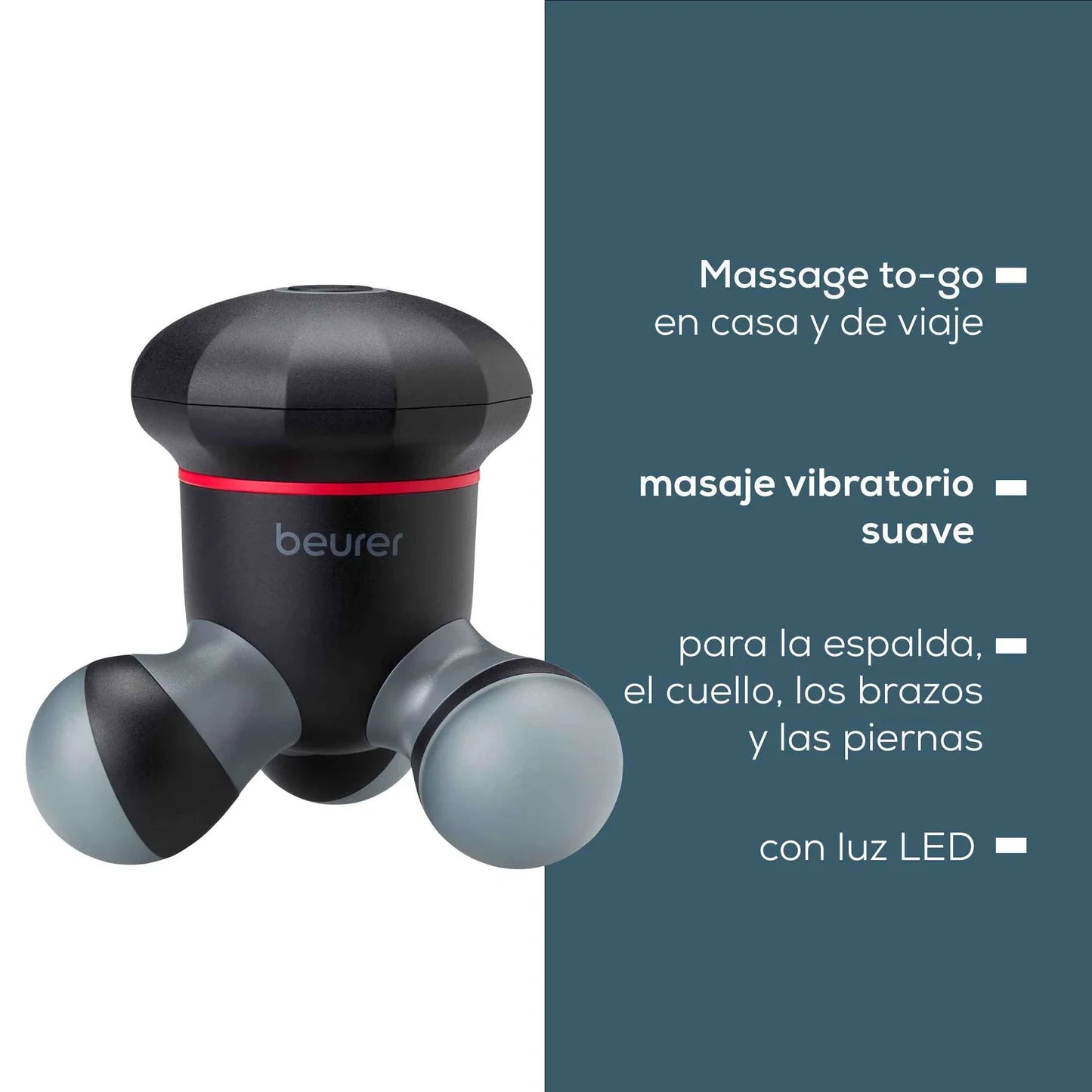 Mini-Masajeador eléctrico portátil con luz LED