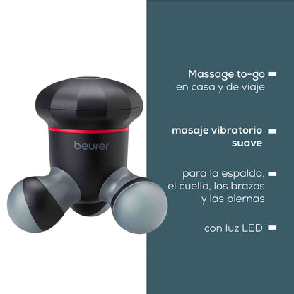 Mini-Masajeador eléctrico portátil con luz LED