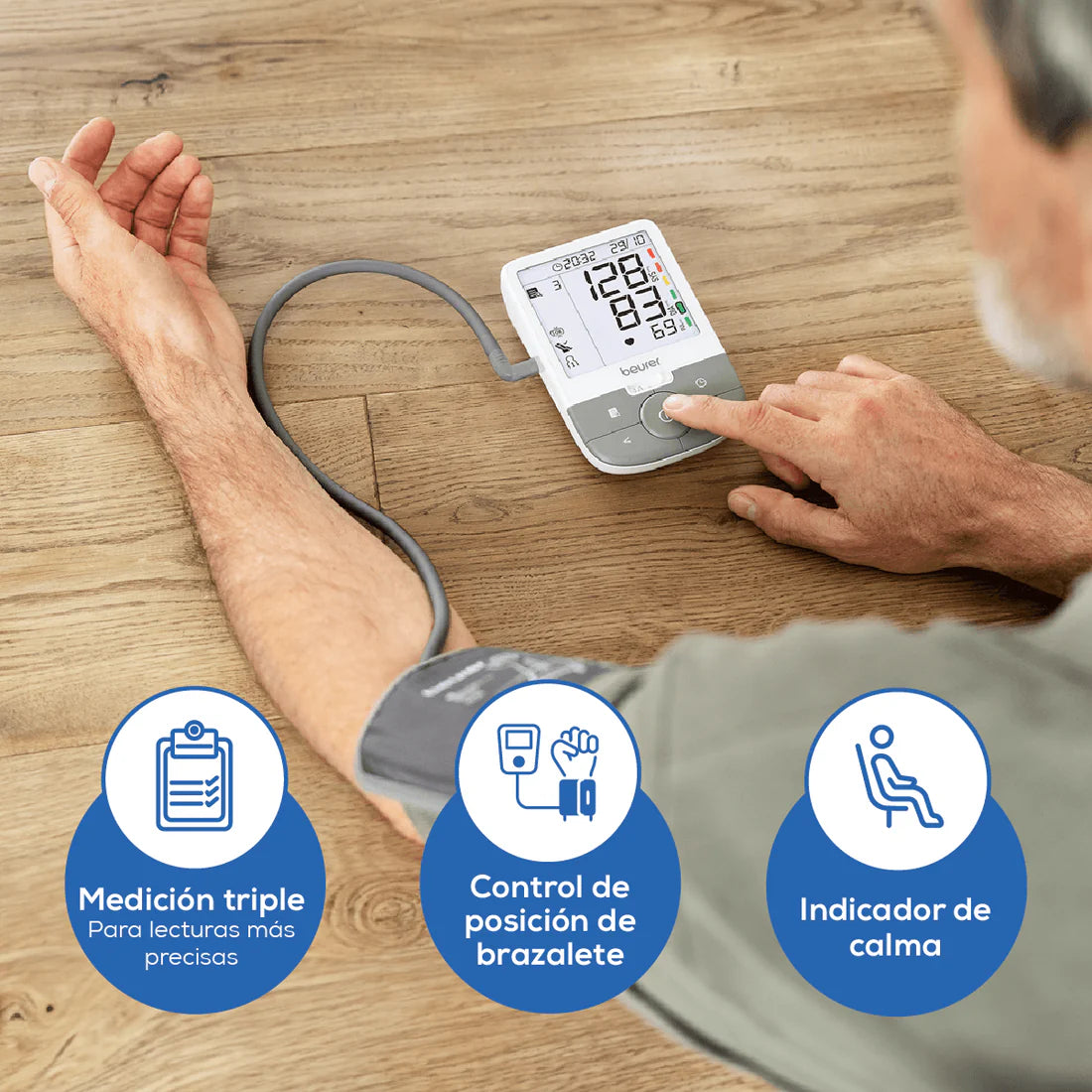 Baumanómetro Digital de brazo BM53 Marca Beurer