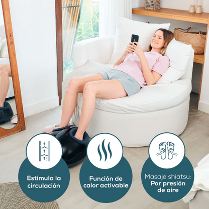Masajeador de pies FM90 con 3 Opciones de Masaje Shiatsu, Calor y Aire / FM90 Marca Beurer