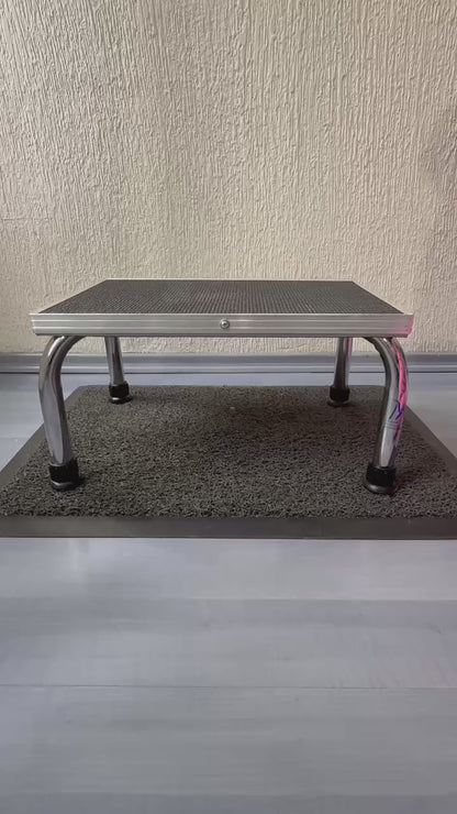 Banco De Un Peldaño Médico Antiderrapante Acero Inoxidable