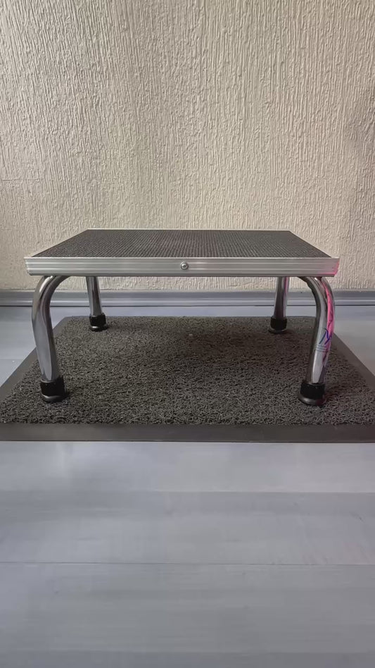 Banco De Un Peldaño Médico Antiderrapante Acero Inoxidable