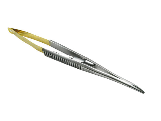 CASTROVIEJO PORTA AGUJAS 13 CM CURVO TUG (6-21-6)